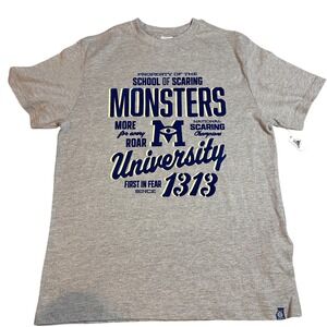 Disney‎ Pixar Monsters University T-shirt Gray Scare School Adult Medium NWT